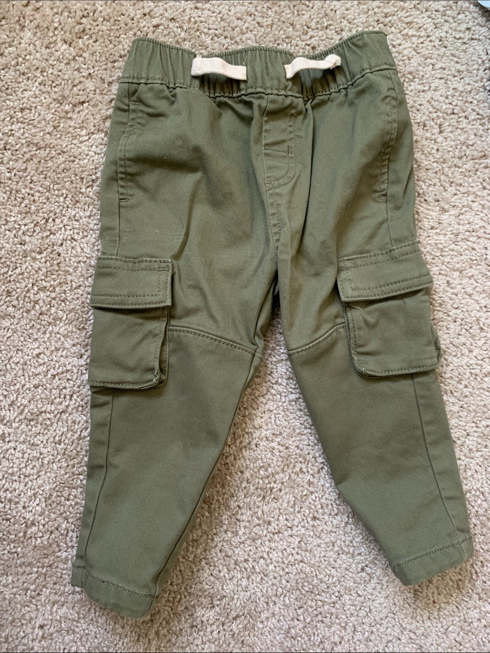 Wonder Nations Boys 18m Green cargo pants